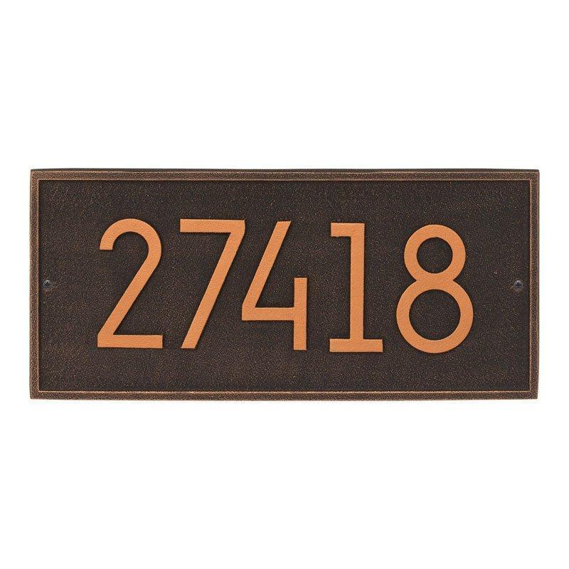 Rectangular Personalized Wall Mounted Address Plaque – Available in a Variety of Colors - Address Signs & Mailboxes - The Well Appointed House
