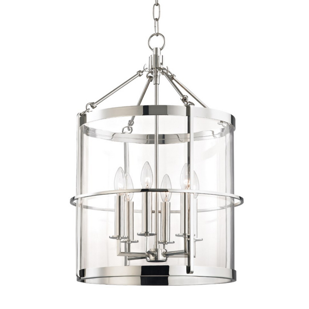 Ren Polished Nickel Open Lantern Pendant Light - The Well Appointed House