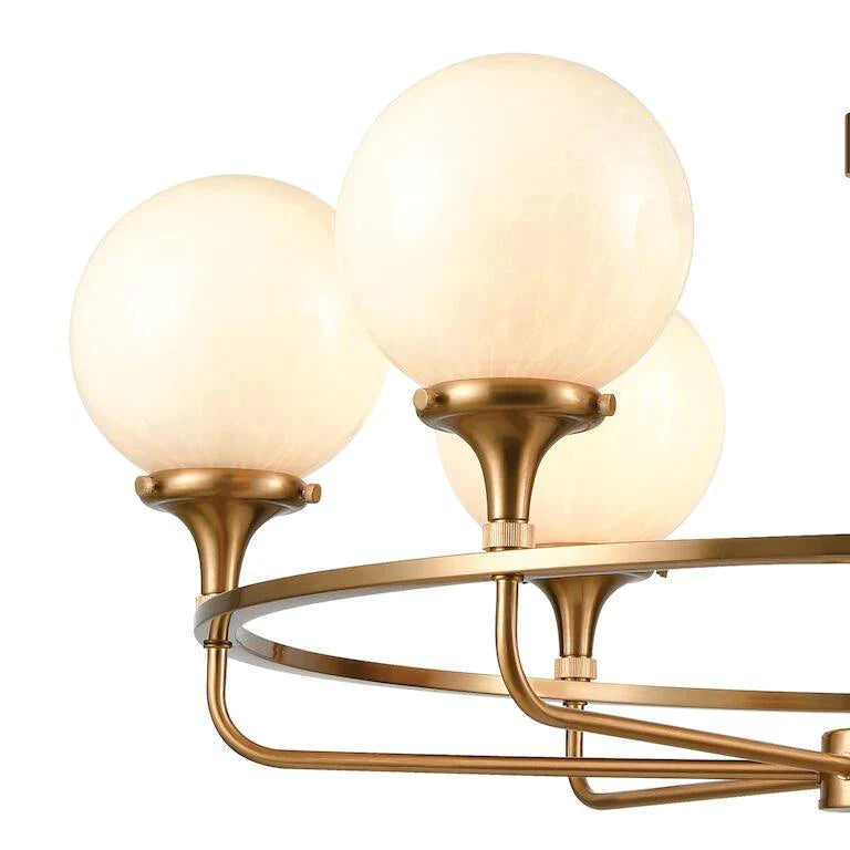 Retro Six White Globe Light Chandelier - Chandeliers & Pendants - The Well Appointed House