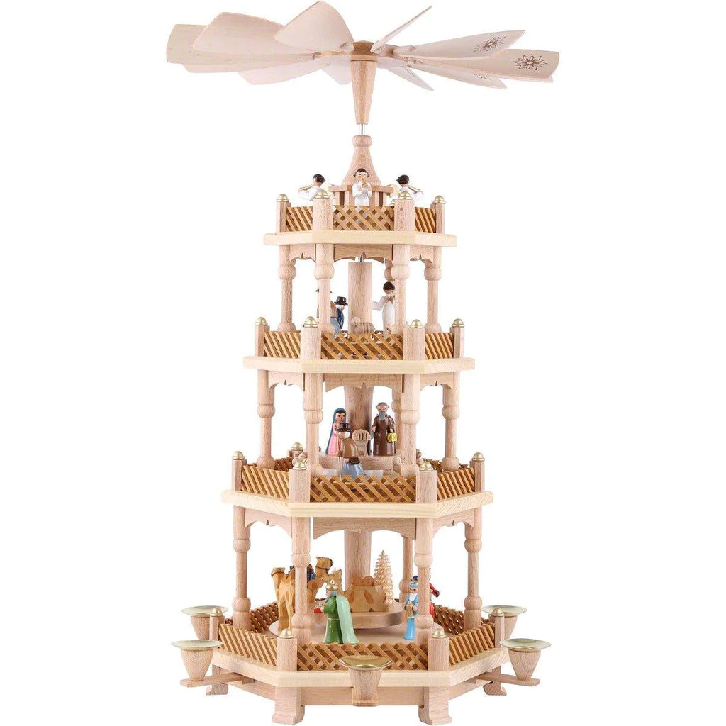 Richard Glaesser Four Tier Nativity Scene Pyramid Christmas Decoration - Christmas Decor - The Well Appointed House