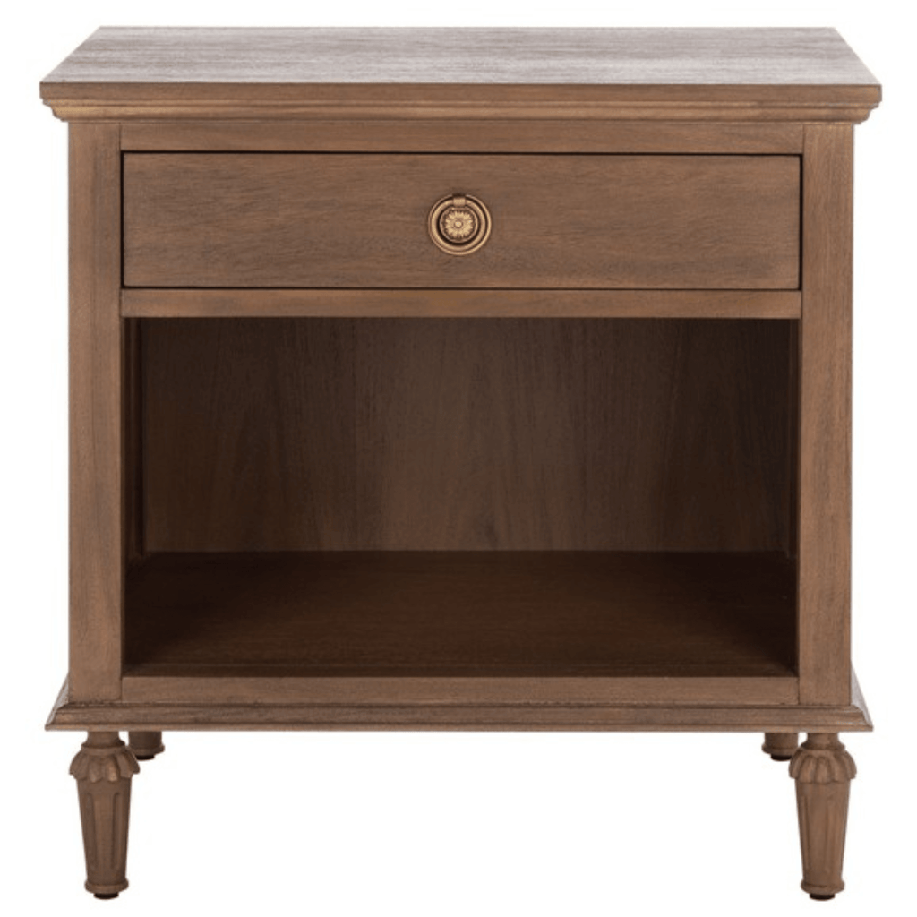 Rococo One Drawer Wood Nightstand - Nightstands & Chests - The Well Appointed House