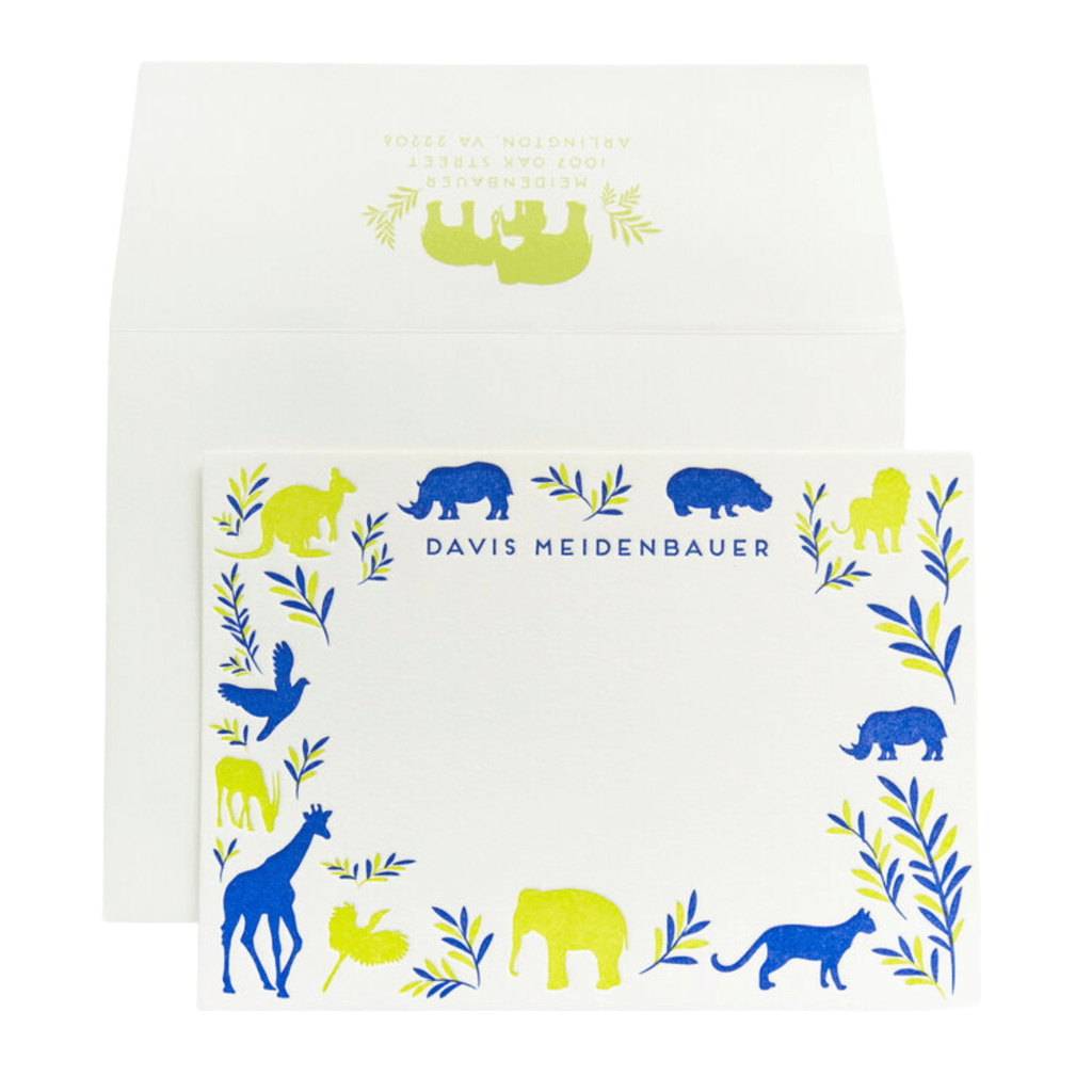 Safari Personalized Stationery - D117 - Stationery - The Well Appointed House