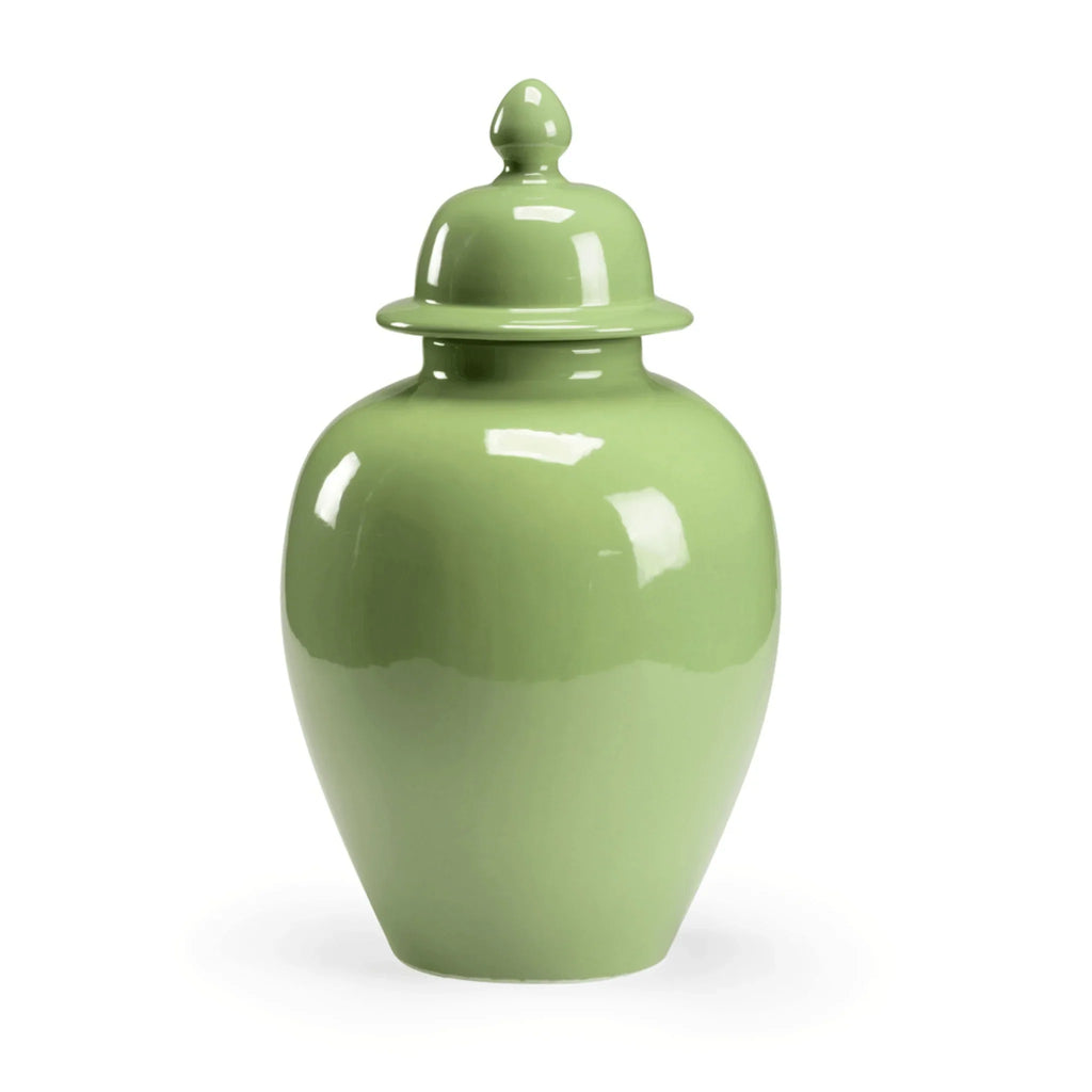 Sage Green Landis Covered Vase/Ginger Jar - Vases & Jars - The Well Appointed House