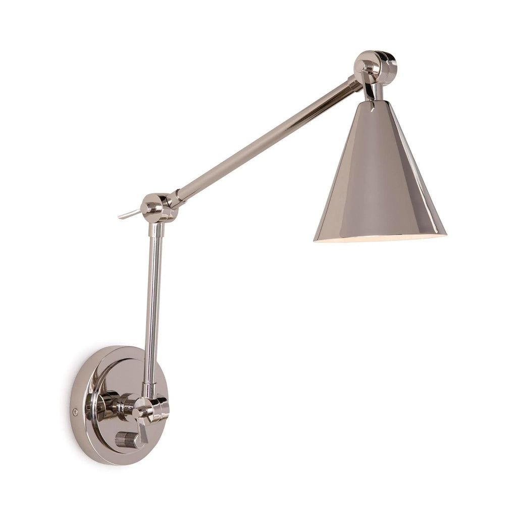 Sal Task Sconce (Polished Nickel) - Sconces - The Well Appointed House