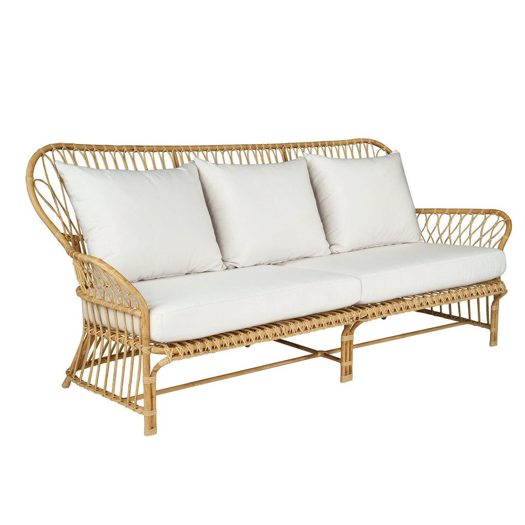 Savannah Classic Rattan Outdoor Sofa with Cushion - Outdoor Sofas & Sectionals - The Well Appointed House