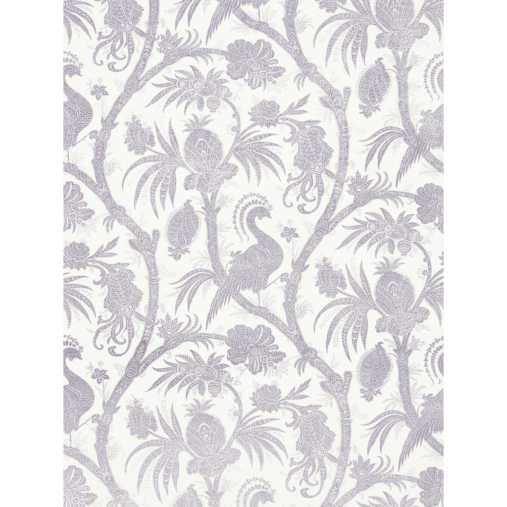 Scalamandre Balinese Peacock Fabric in Lavender - Fabric by the Yard - The Well Appointed House