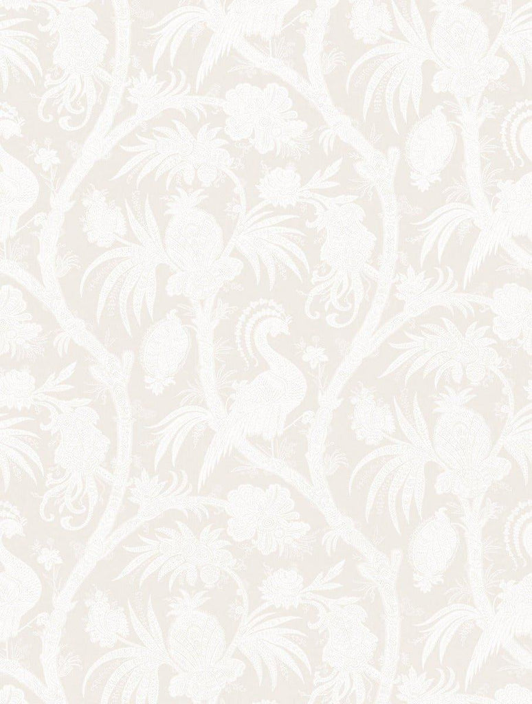 Scalamandre Balinese Peacock Wallcovering in Alabaster - Wallpaper - The Well Appointed House