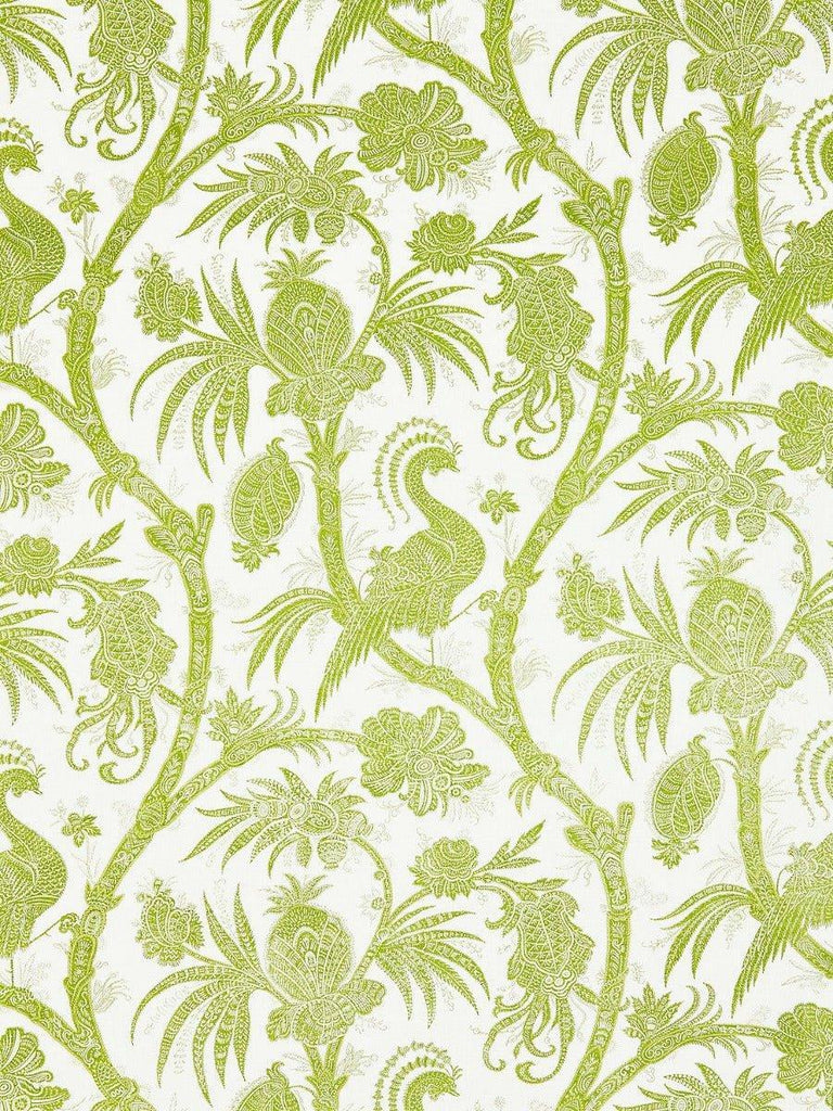 Scalamandre Balinese Peacock Wallcovering in Pear Green - Wallpaper - The Well Appointed House
