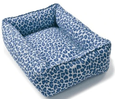Scalamandre Cobalt Blue Backyard Bengal Print Small Dog Bed - Pet Accessories - The Well Appointed House