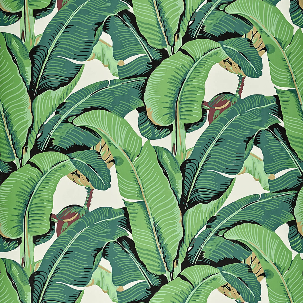 Scalamandre Hinson Green Palm Wallpaper in Wide Width - Wallpaper - The Well Appointed House