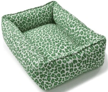 Scalamandre Ivy Green Backyard Bengal Print Small Dog Bed - Pet Accessories - The Well Appointed House