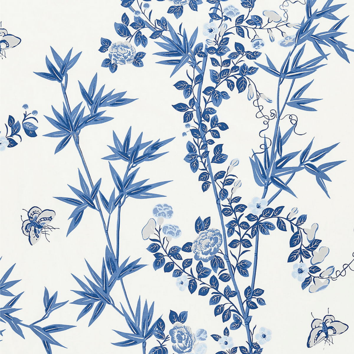Jardin De Chine Fabric in Porcelain Blue & White – The Well