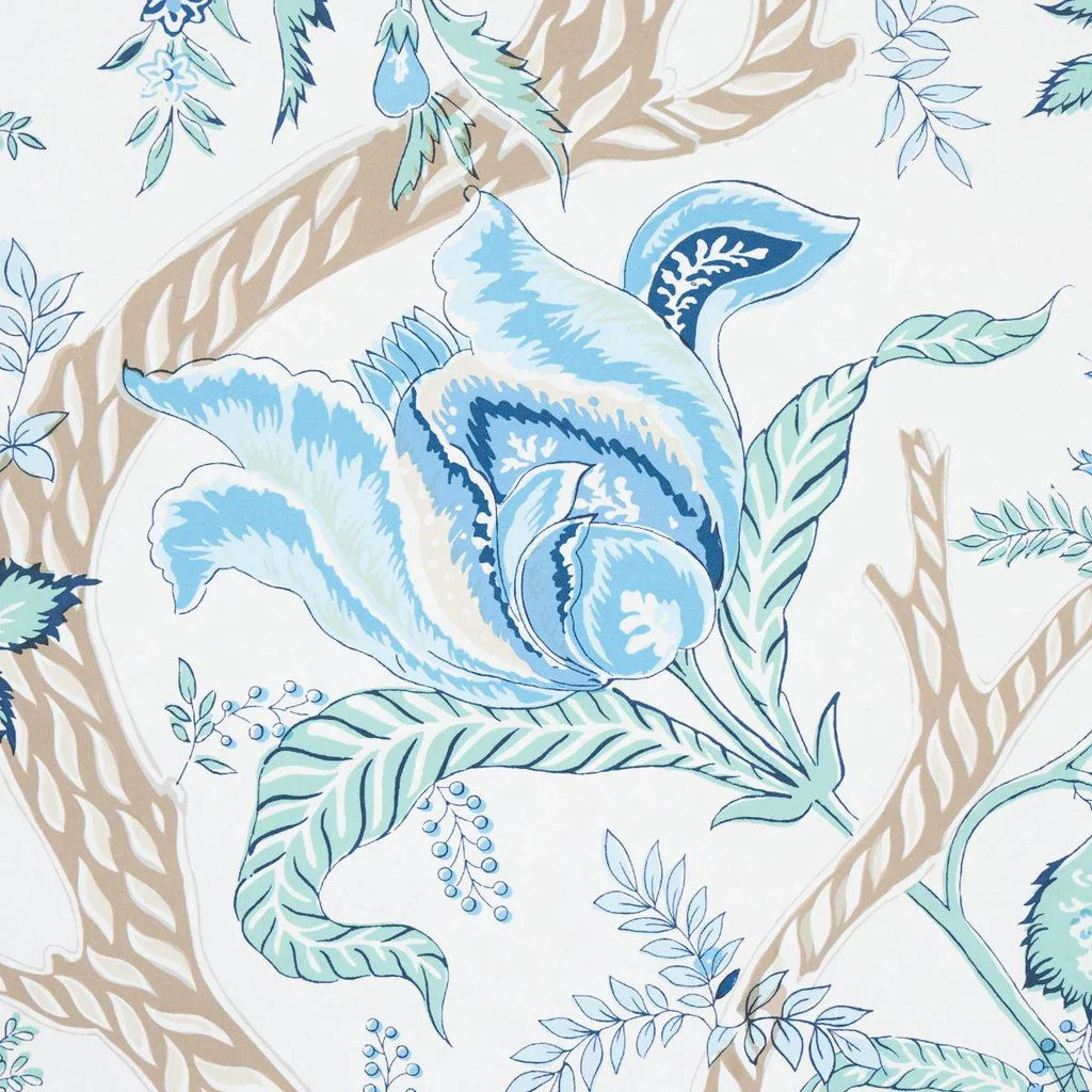 Schumacher Aveline Wallpaper in Seaglass - Wallpaper - The Well Appointed House