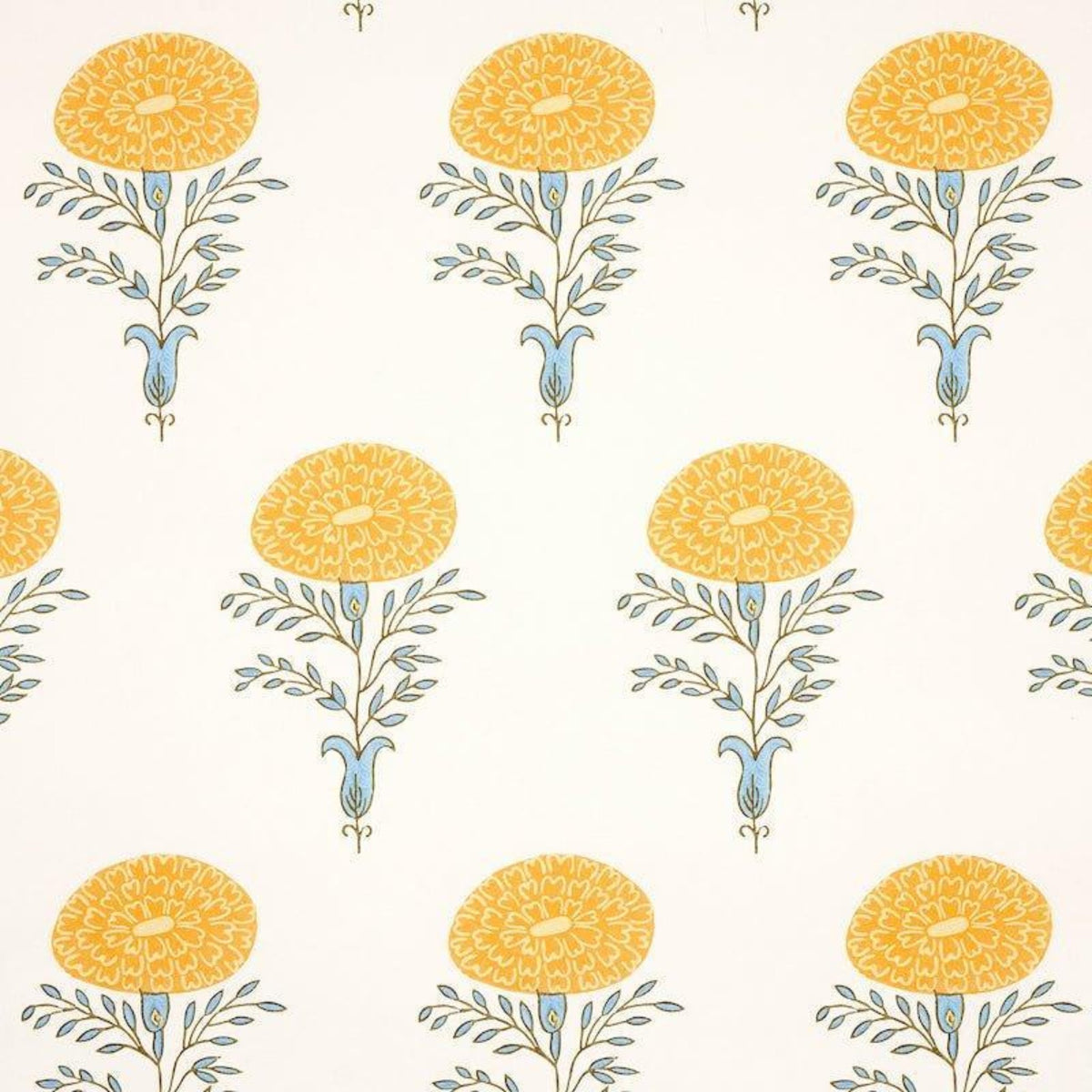 Marigold Wallpaper in Yellow – The Well Appointed House