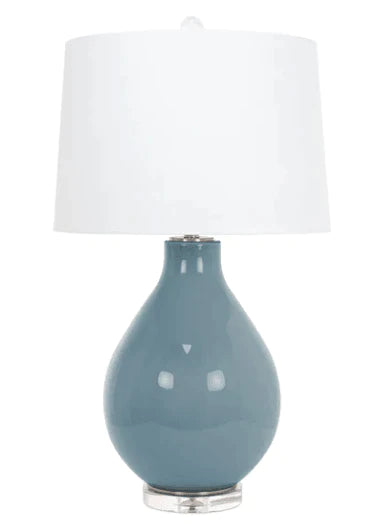 Seaside Blue Oversized Gourd Table Lamp - Table Lamps - The Well Appointed House