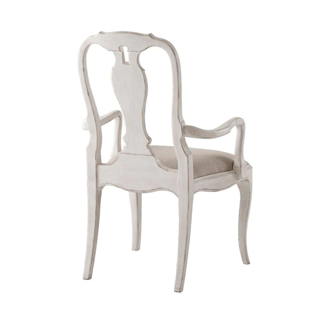Serpentine Arched Back Armchair with Vase Splat- Set of Two - Dining Chairs - The Well Appointed House