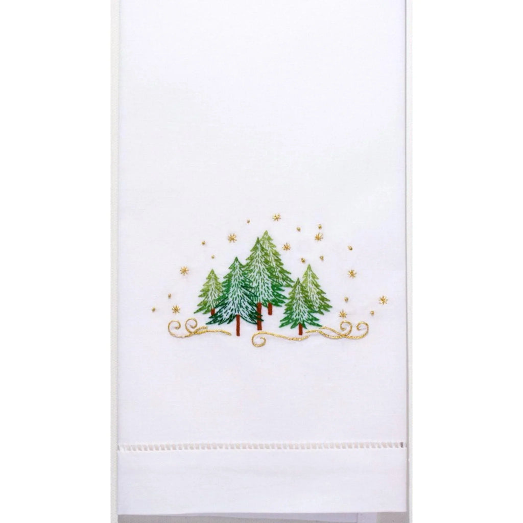 Set of 2 Christmas Evergreen Holiday Hand Towels - Christmas Hand Towels - The Well Appointed House