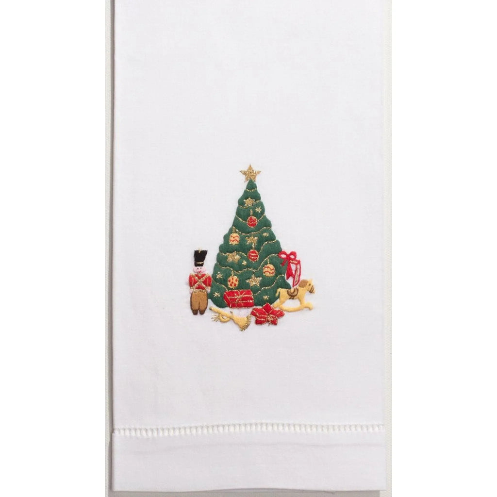 Set of 2 Toys Under the Christmas Tree Holiday Hand Towels - Christmas Hand Towels - The Well Appointed House