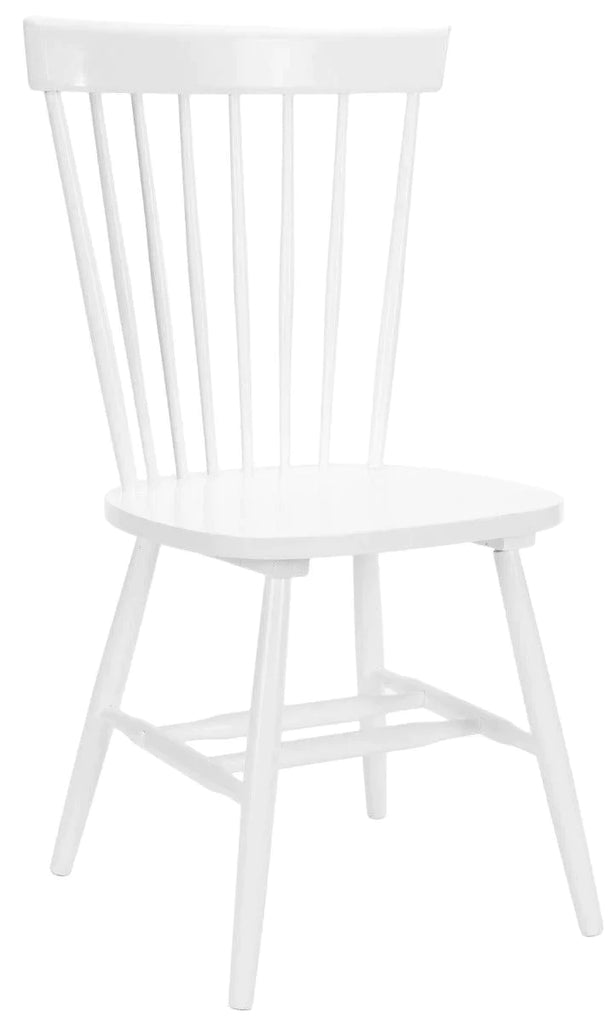 Set of 2 White Spindle Back Farmhouse Dining Side Chairs - Dining Chairs - The Well Appointed House