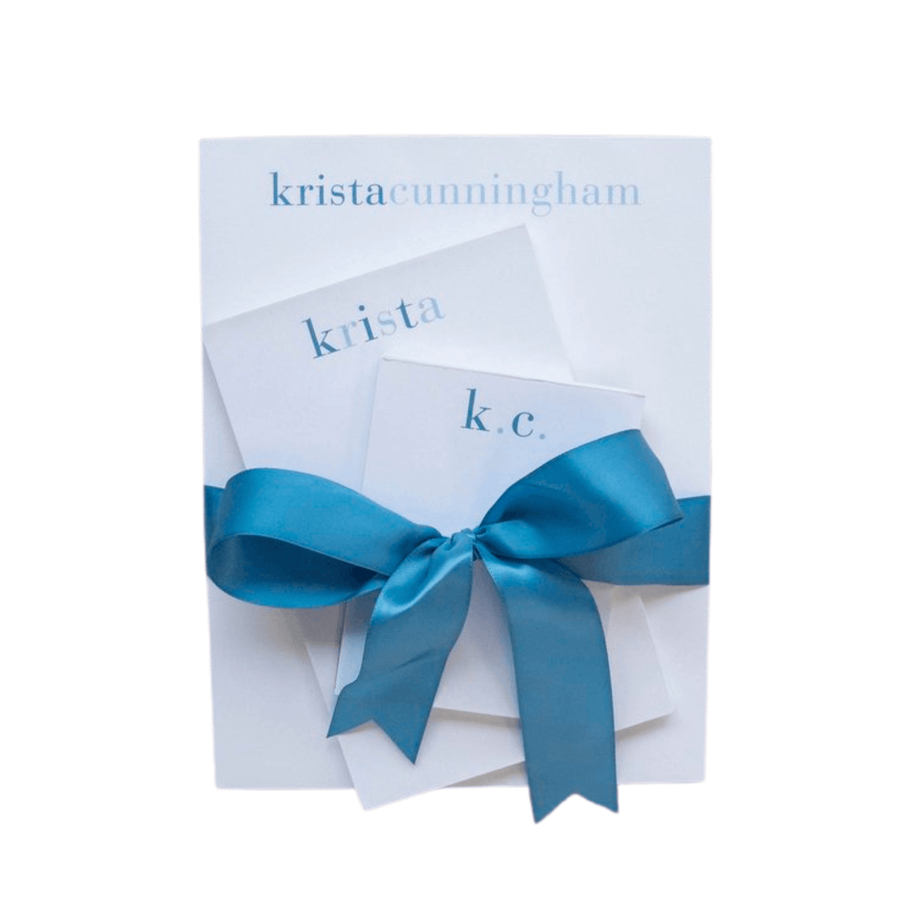 Set of Shaded Blues Personalized Notepads - Stationery - The Well Appointed House