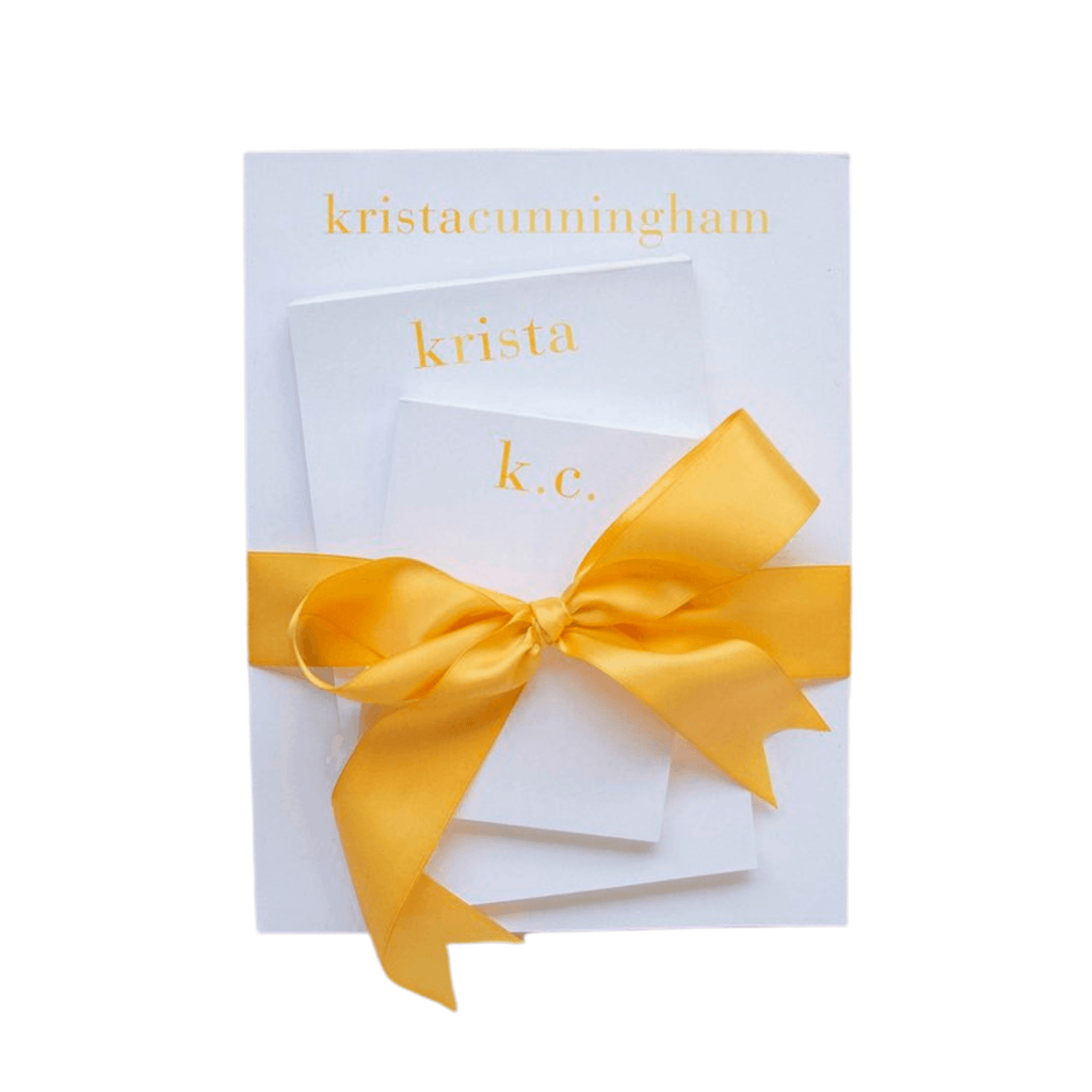 Set of Shaded Yellows Personalized Notepads - Stationery - The Well Appointed House