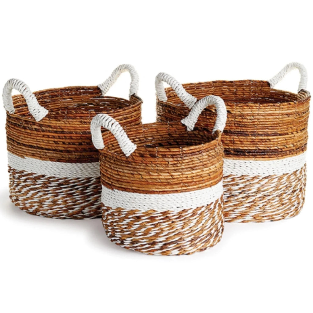 Set of Three Key Largo Round Baskets - Baskets & Bins - The Well Appointed House