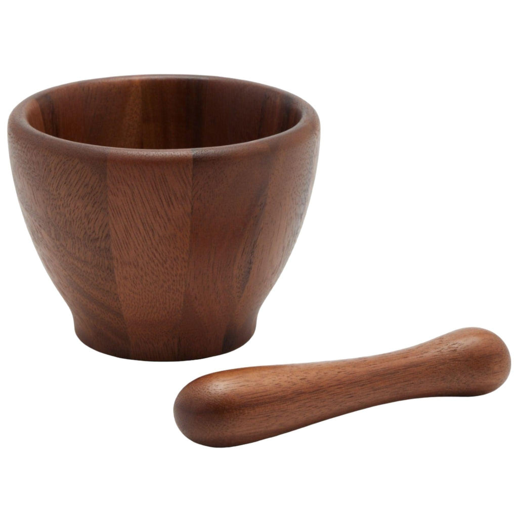 Set of Two Dark Acacia Mortar and Pestle - Baking & Cookware - The Well Appointed House
