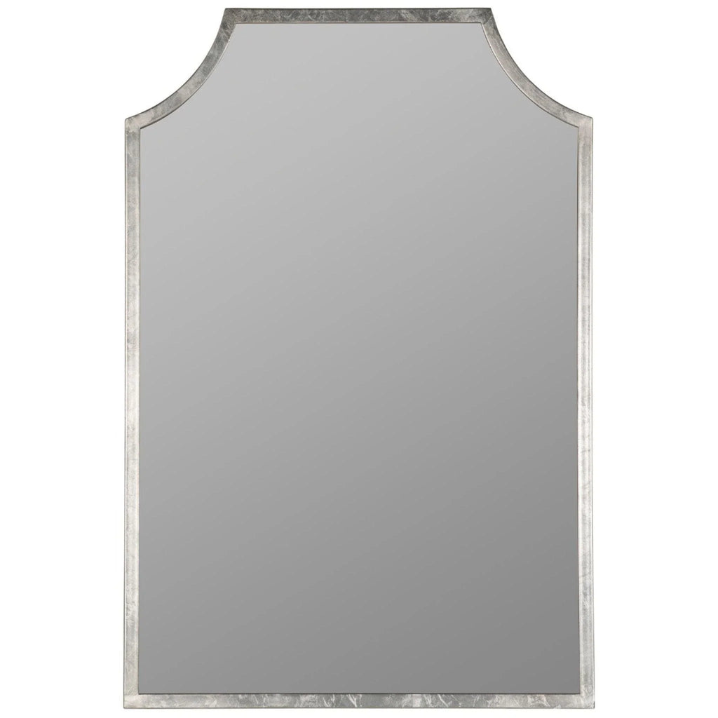 Silver Leaf Finish Metal Framed Vertical Wall Mirror - Wall Mirrors - The Well Appointed House