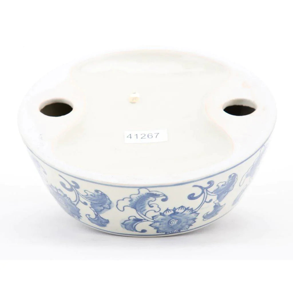 Small Classic Blue and White Porcelain Dog Bowl - Pet Accessories - The Well Appointed House