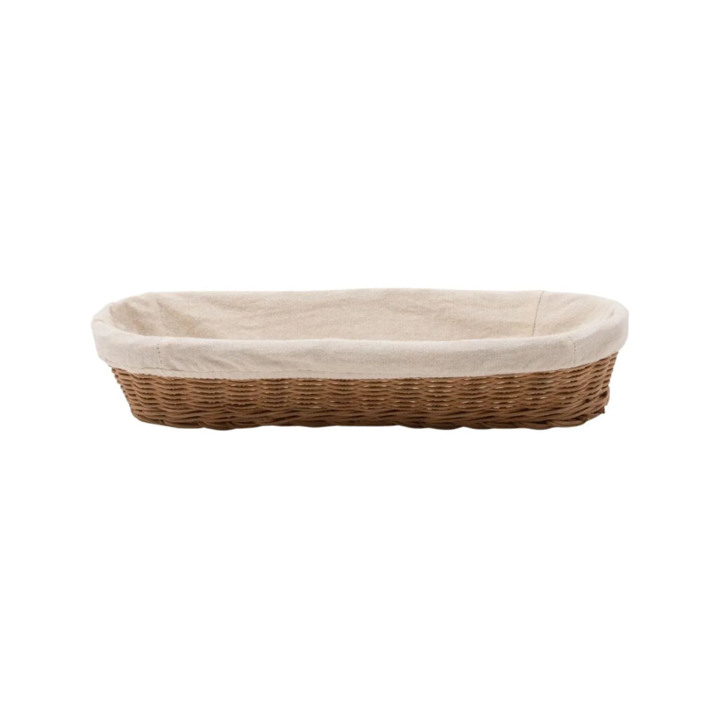 Small Natural Rattan Oblong Trays - Serveware - The Well Appointed House