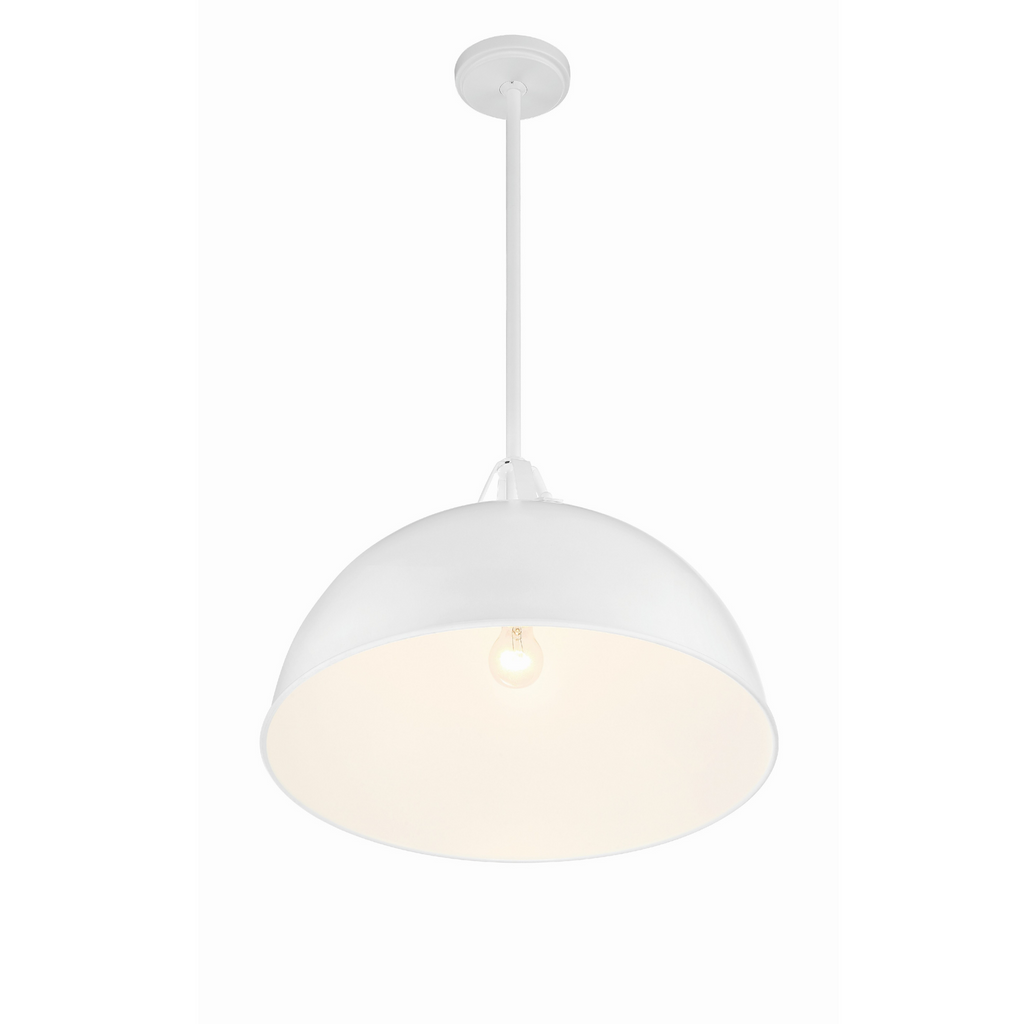Soto Matte White 1 Light Chandelier - The Well Appointed House