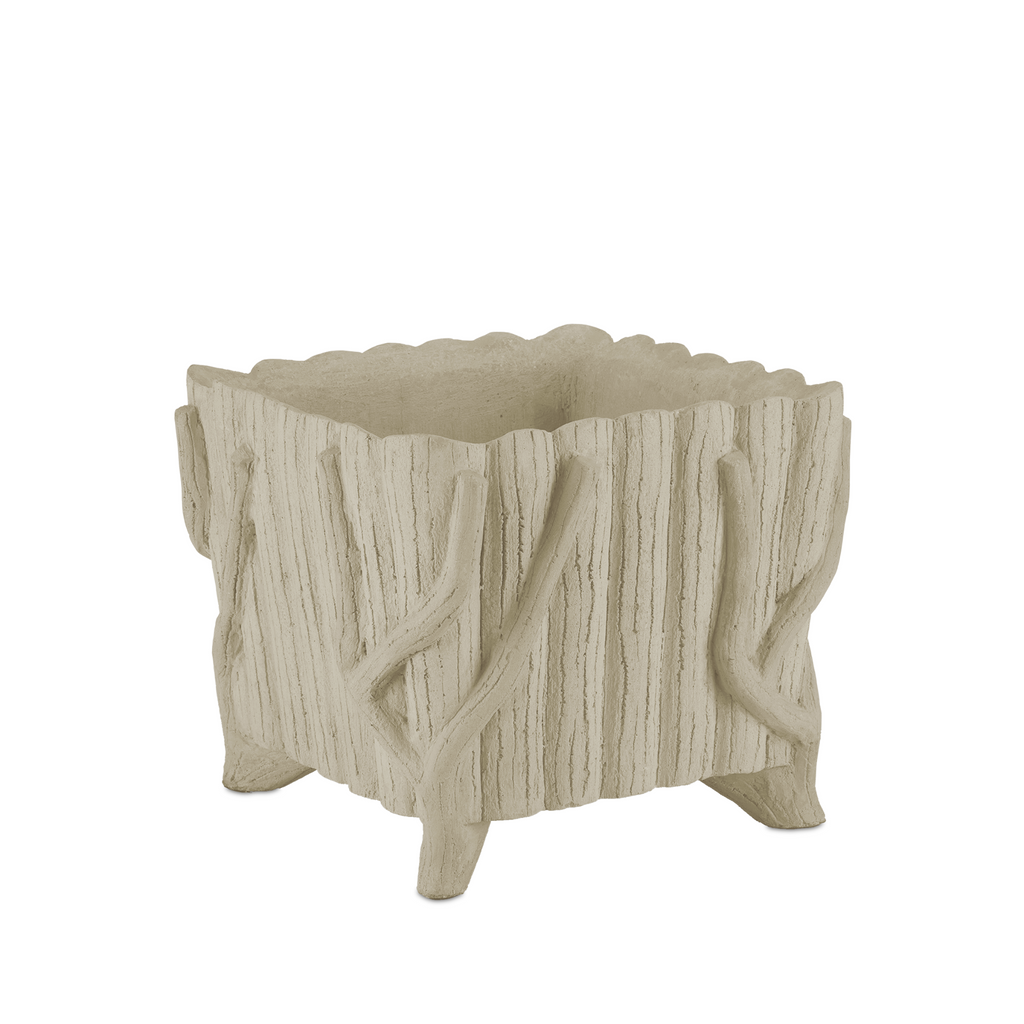 Square Faux Bois Planter - The Well Appointed House 