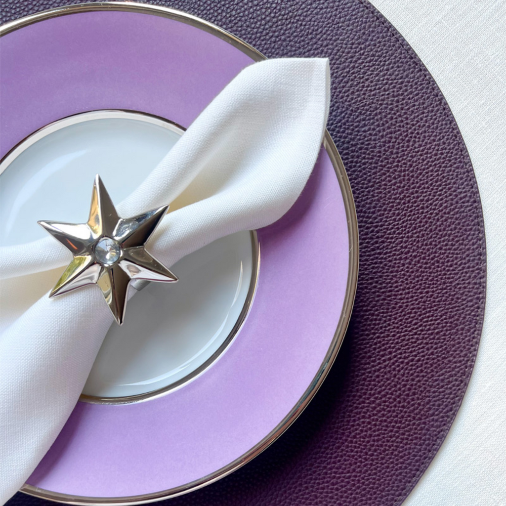 Set of 4 Silver Star Napkin Rings - The Well Appointed House