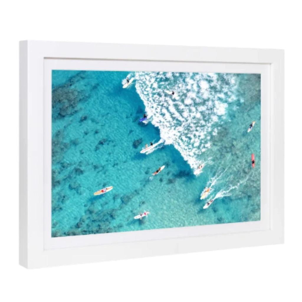 Surfing Waikiki Mini Framed Print by Gray Malin - Photography - The Well Appointed House