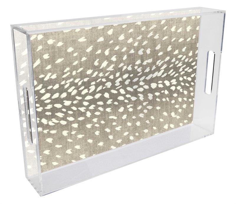 Taupe Antelope Lucite Tray, Available in Six Sizes - Decorative Trays - The Well Appointed House