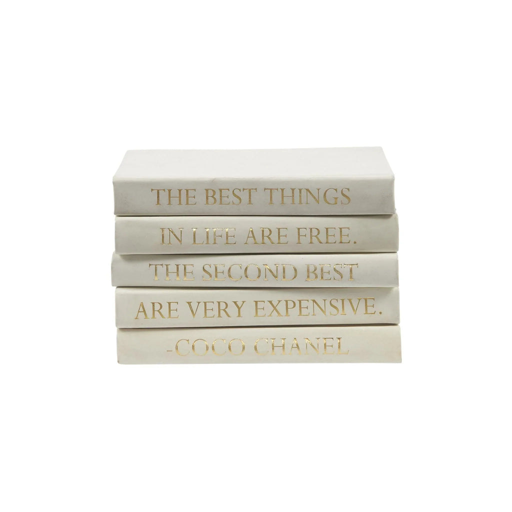 "The Best Things In Life Are Free. The Second Best Are Very Expensive" Decorative Book Set - Books - The Well Appointed House