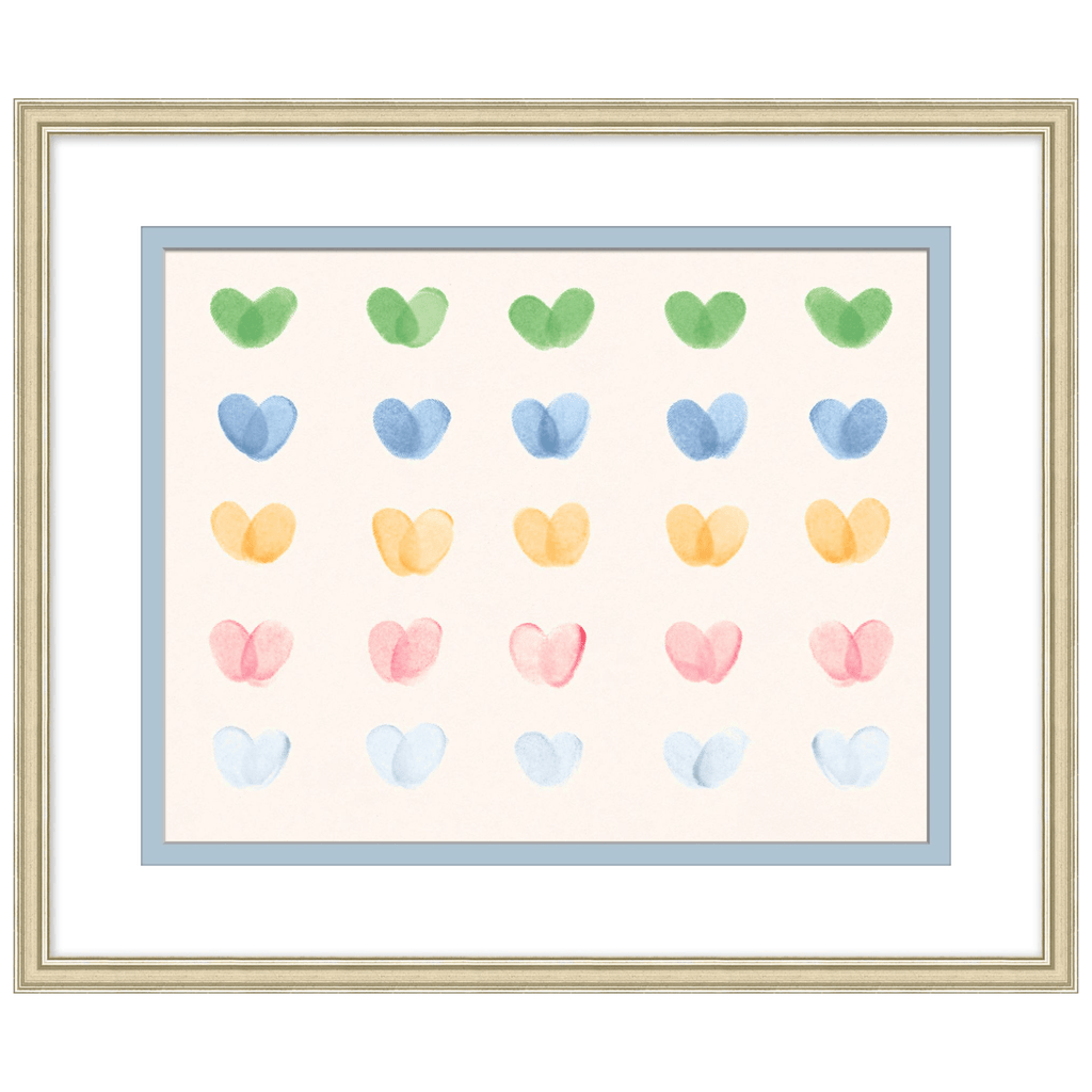 The Rising Rainbow Hearts Framed Wall Art - Paintings - The Well Appointed House