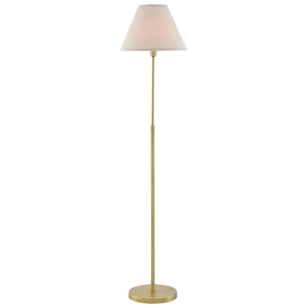 Thin Stemmed Antique Brass Floor Lamp - Floor Lamps - The Well Appointed House