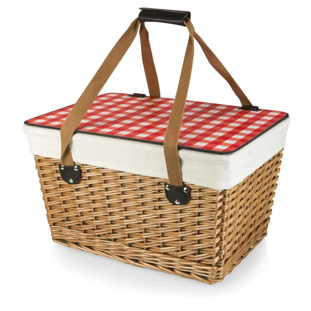 Traditional Flat Lid Picnic Basket - Available in 2 Colors - Picnic Baskets & Accessories - The Well Appointed House