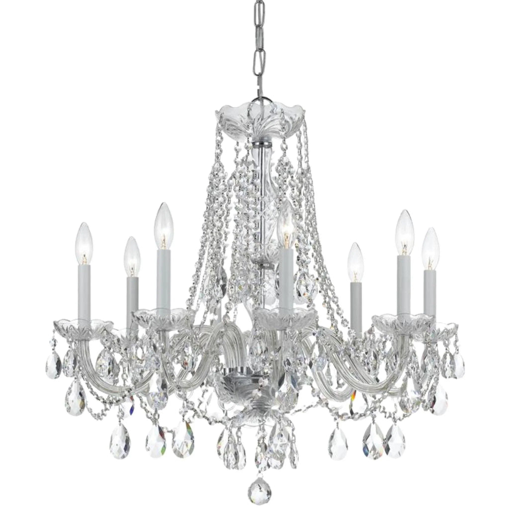Traditional Swarovski Crystal 8 Light Chandelier - Chandeliers & Pendants - The Well Appointed House