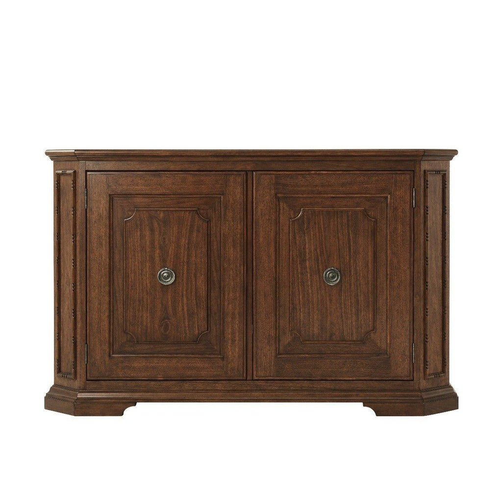 Two Door Cabinet with Angled Panels and Canted Corners, Available in Two FInishes - Buffets & Sideboards - The Well Appointed House