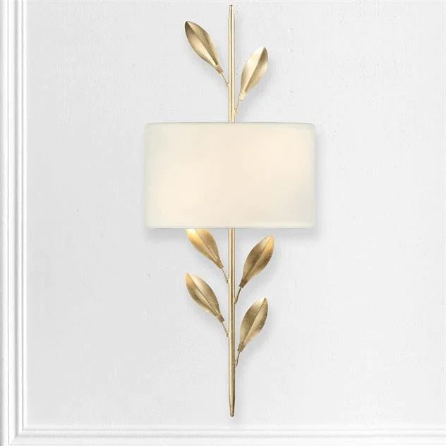Two Light Vining Wall Sconce with Shade - Sconces - The Well Appointed House