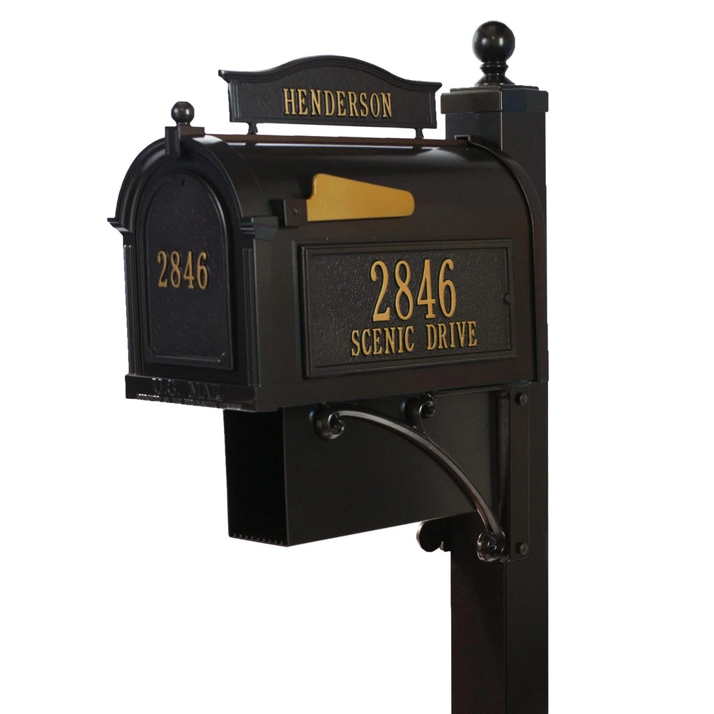 Ultimate Personalized Mailbox Package – Available in Multiple Finishes - Address Signs & Mailboxes - The Well Appointed House
