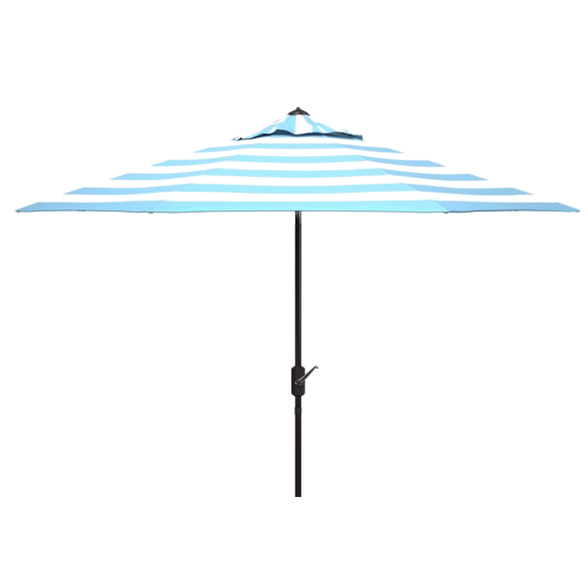 blue patio table umbrella Safavieh 9 ft. Iris Fashion Line Umbrella, Blue/White