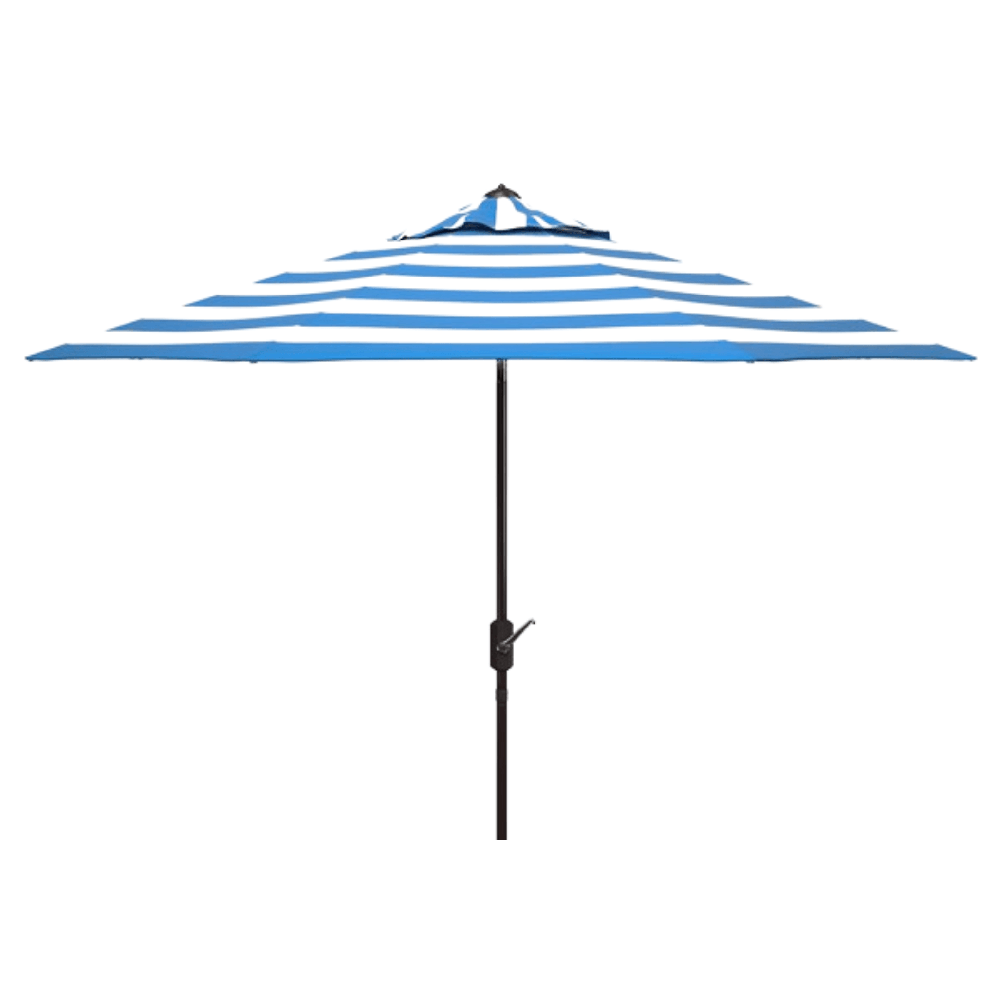 blue free standing patio umbrella Safavieh 9 ft. Iris Fashion Line Umbrella, Blue/White