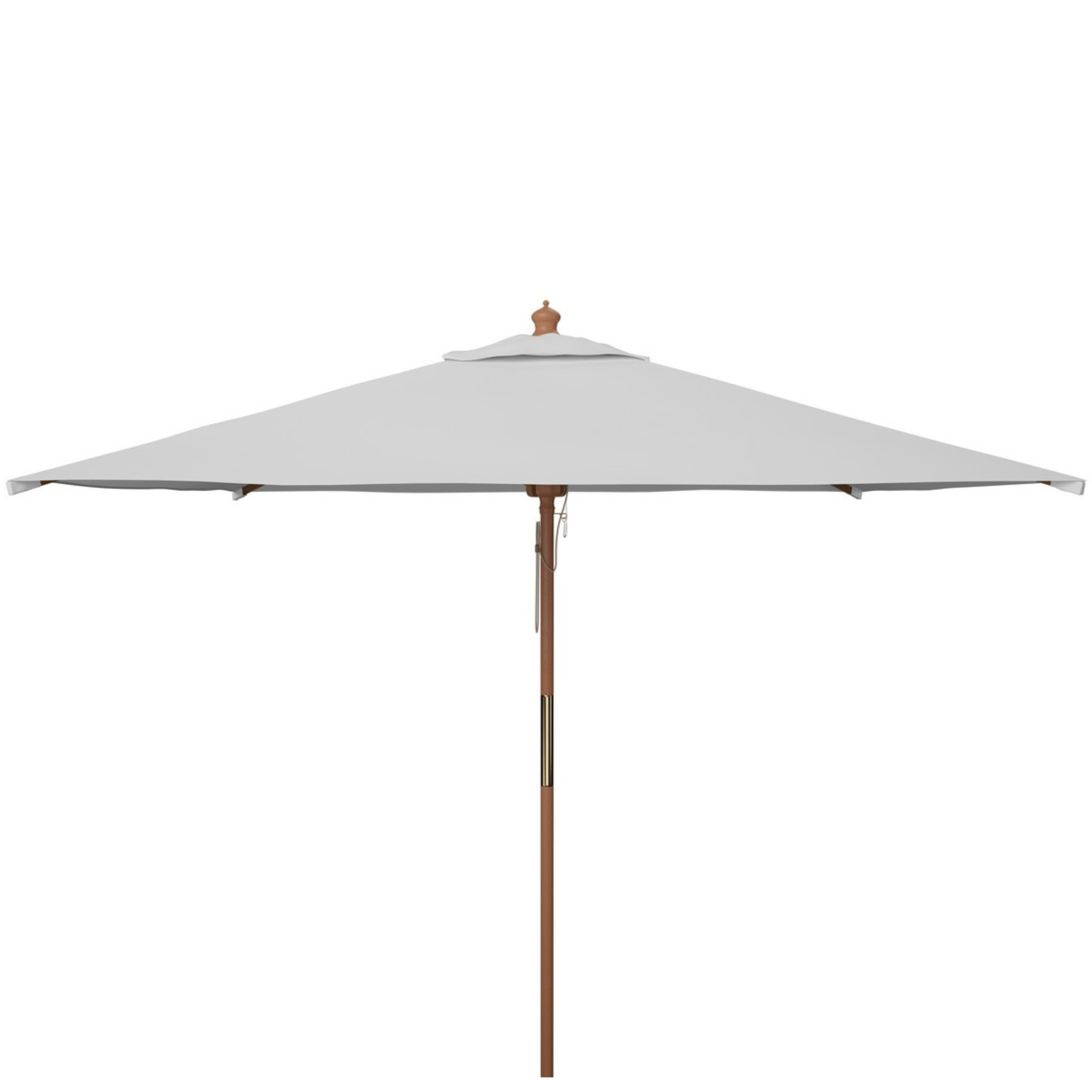 7.5 ft square patio umbrella Velop 7.5 Ft Square Wooden Pulley Market Umbrella