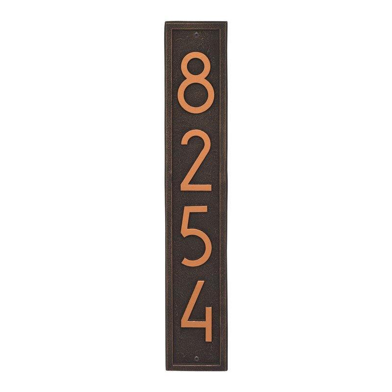Vertical Modern Wall Mounted Address Plaque – Available in a Variety of Colors - Address Signs & Mailboxes - The Well Appointed House