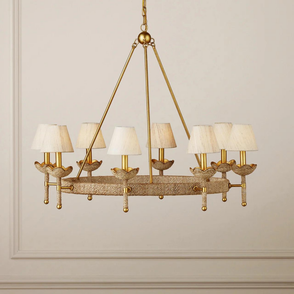 Vichy Chandelier in Contemporary Gold Finish - The Well Appointed House 