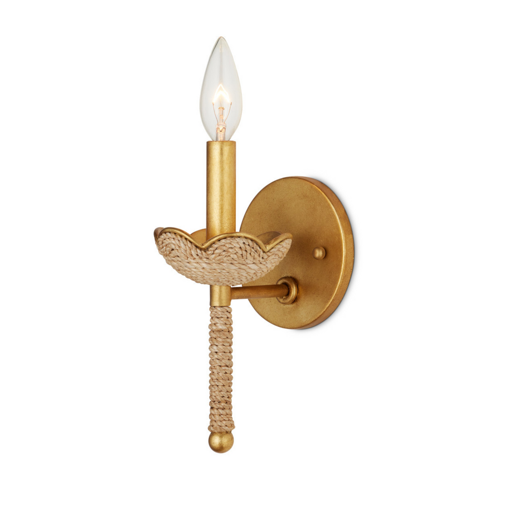 Vichy Wall Sconce in Contemporary Gold Leaf Finish - The Well Appointed House 