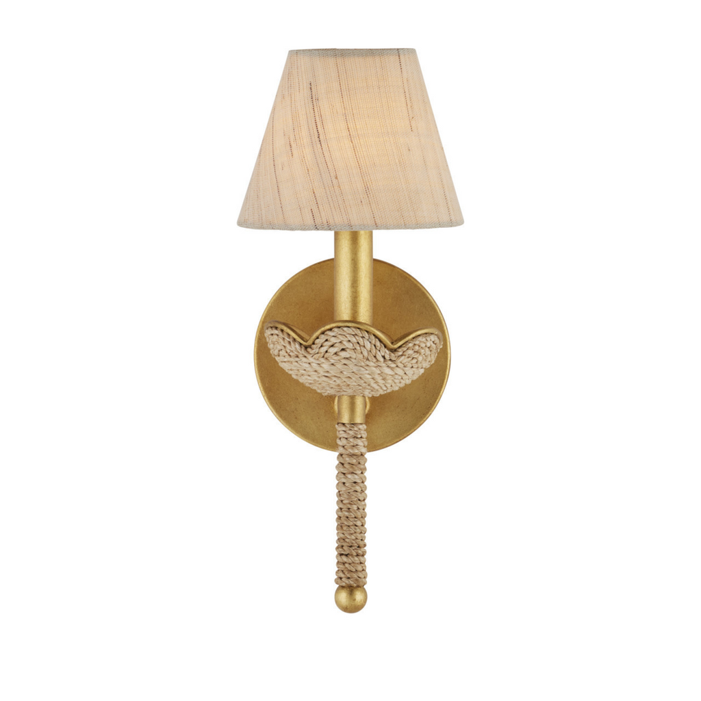Vichy Wall Sconce in Contemporary Gold Leaf Finish - The Well Appointed House 